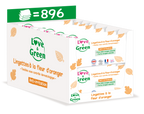 Lingettes Écologiques Parfumées À La Fleur D'Oranger - Fibres 100% D'Origine Naturelle - 64 Lingettes