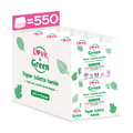 Salviette igieniche ecologiche - Fibre 100% di origine naturale - 55 salviette