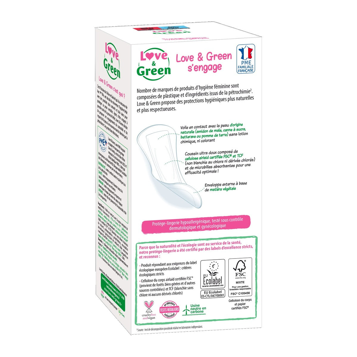 Hypoallergenic And Eco-Friendly Panty Liners "Normal" X 30