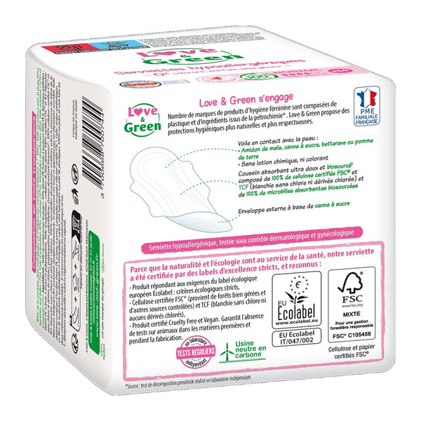 Serviettes Hypoallergéniques Et Écologiques "Normal" X 14