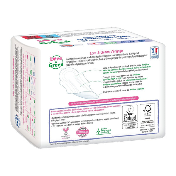 Serviettes Hypoallergéniques Et Écologiques "Nuit" X 10