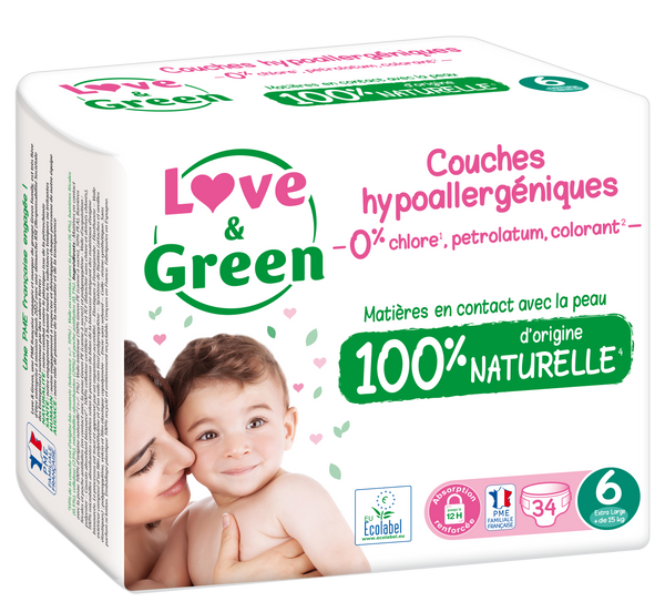 Couches Hypoallergéniques Et Écologiques T6 X 34