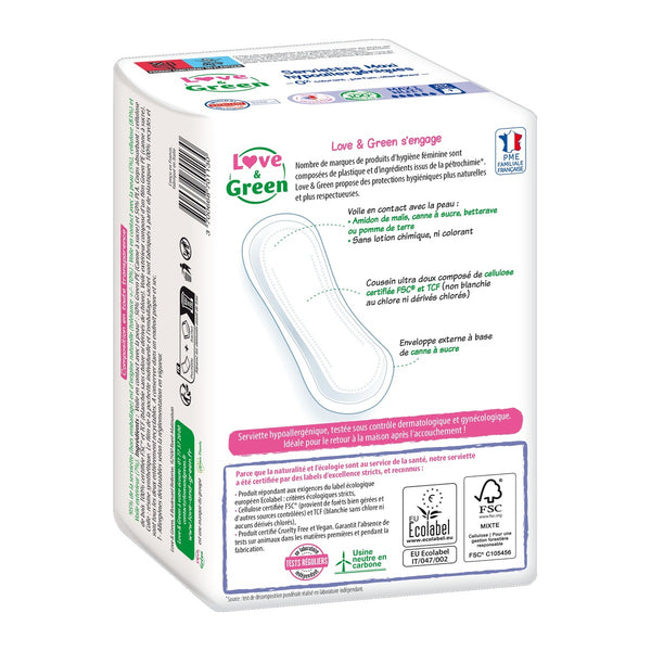 Serviettes Hypoallergéniques Et Écologiques "Maxi Nuit" X 12