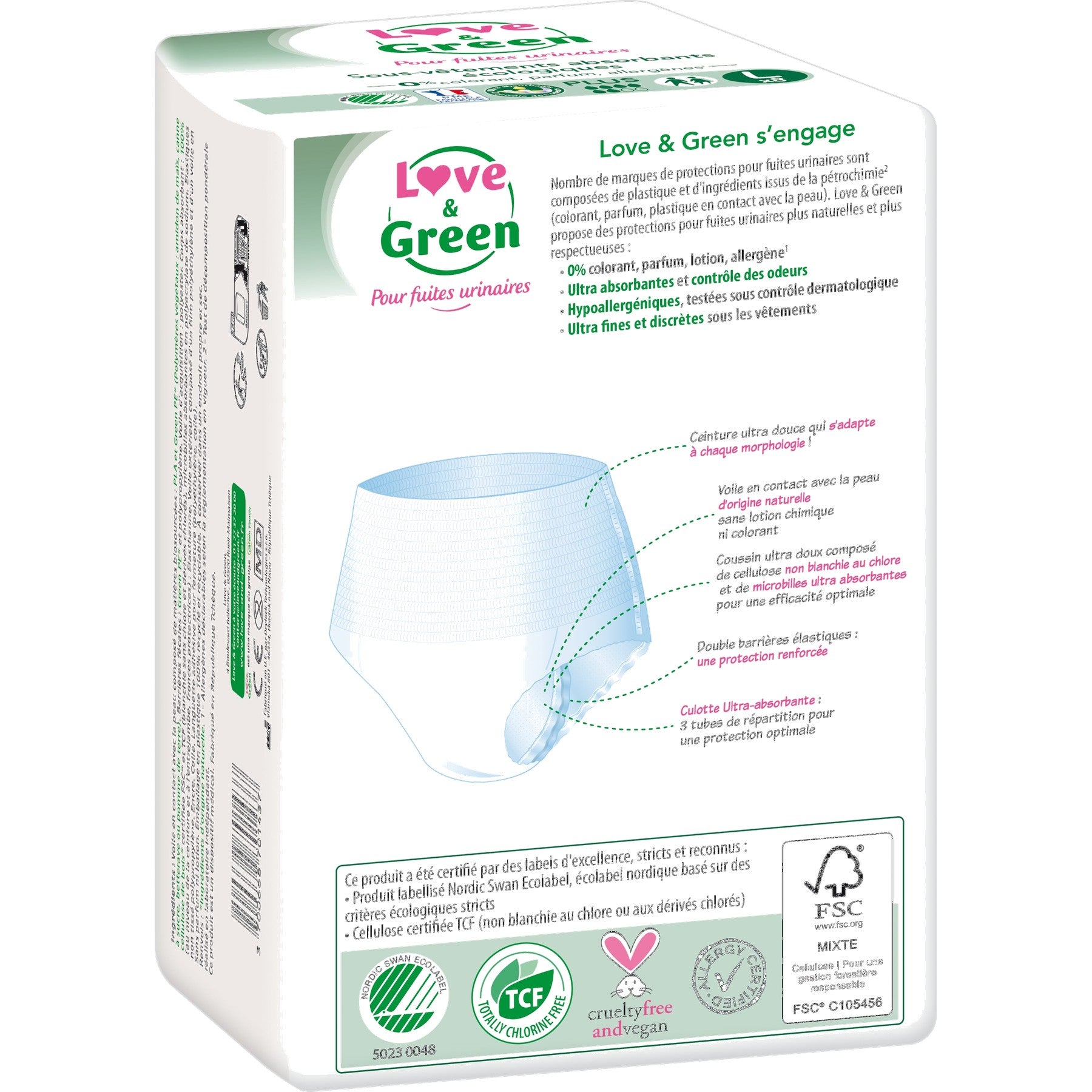 Ropa Interior Absorbente Adulto Hipoalergénica Y Ecológica Plus "Talla L" X8