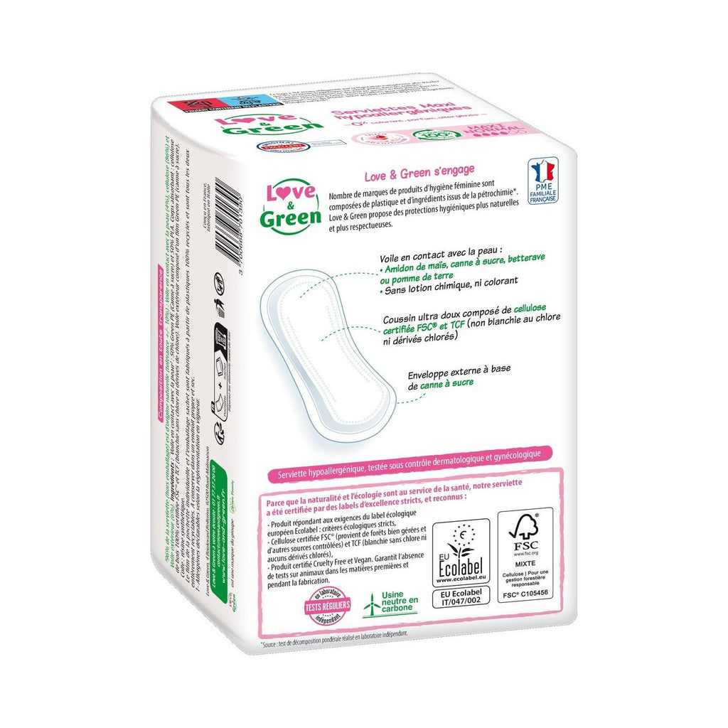 Assorbenti ipoallergenici ed ecologici "Maxi Normal" x 16