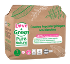 Pure Nature Unbleached Hypoallergenic And Eco-Friendly Nappies Size 1 X 32