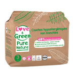Pure Nature Couches Hypoallergéniques Et Écologiques Non Blanchies T3 X 42