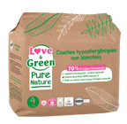 Pure Nature Couches Hypoallergéniques Et Écologiques Non Blanchies T4 X 38