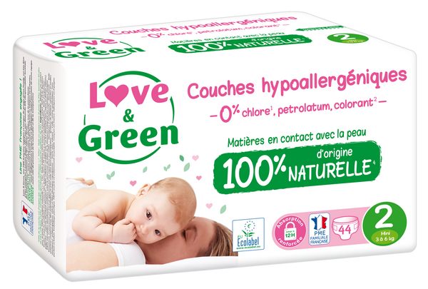 Couches Hypoallergéniques Et Écologiques T2 X 44