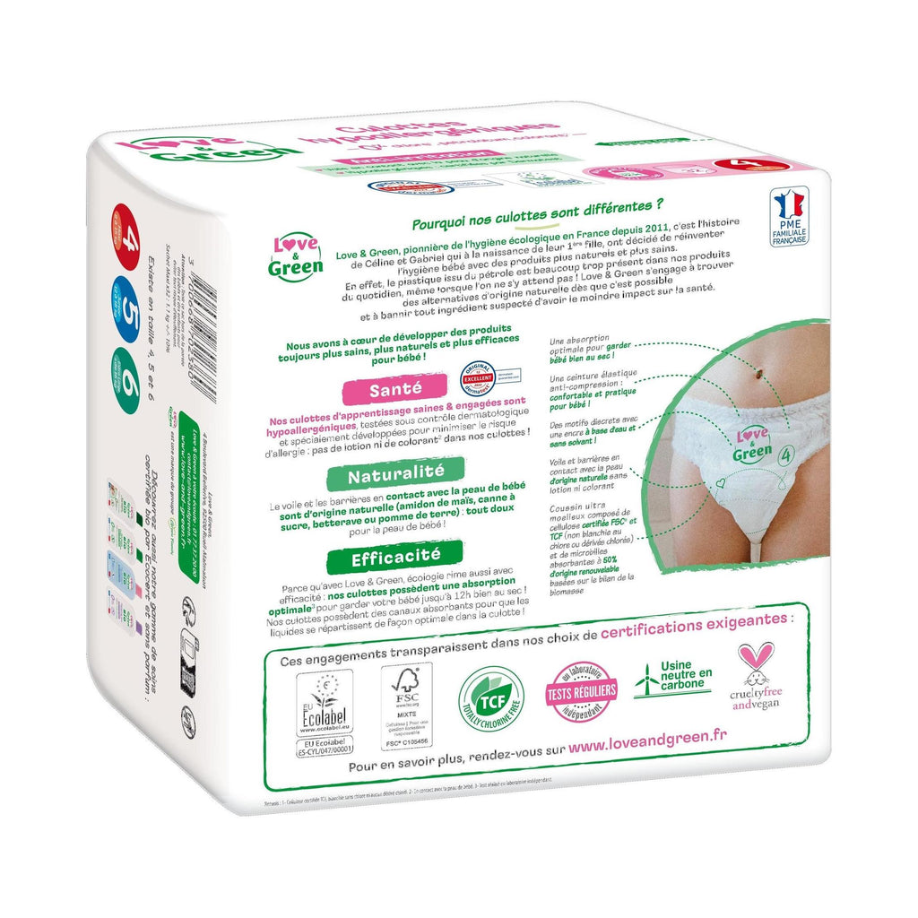Mutandine ipoallergeniche ed ecologiche T4 x 32