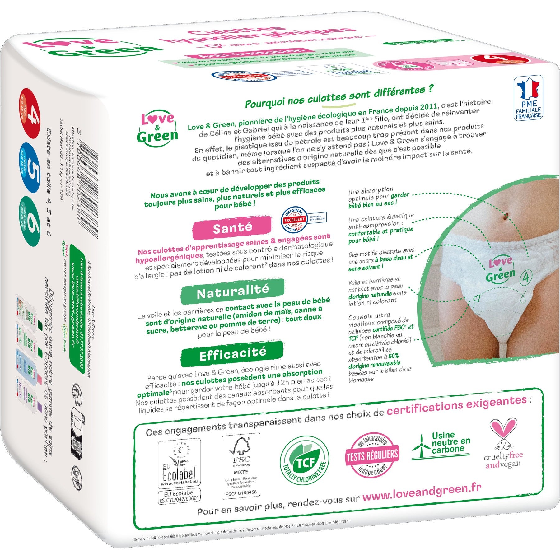 Culottes Hypoallergéniques Et Écologiques T4 X 32