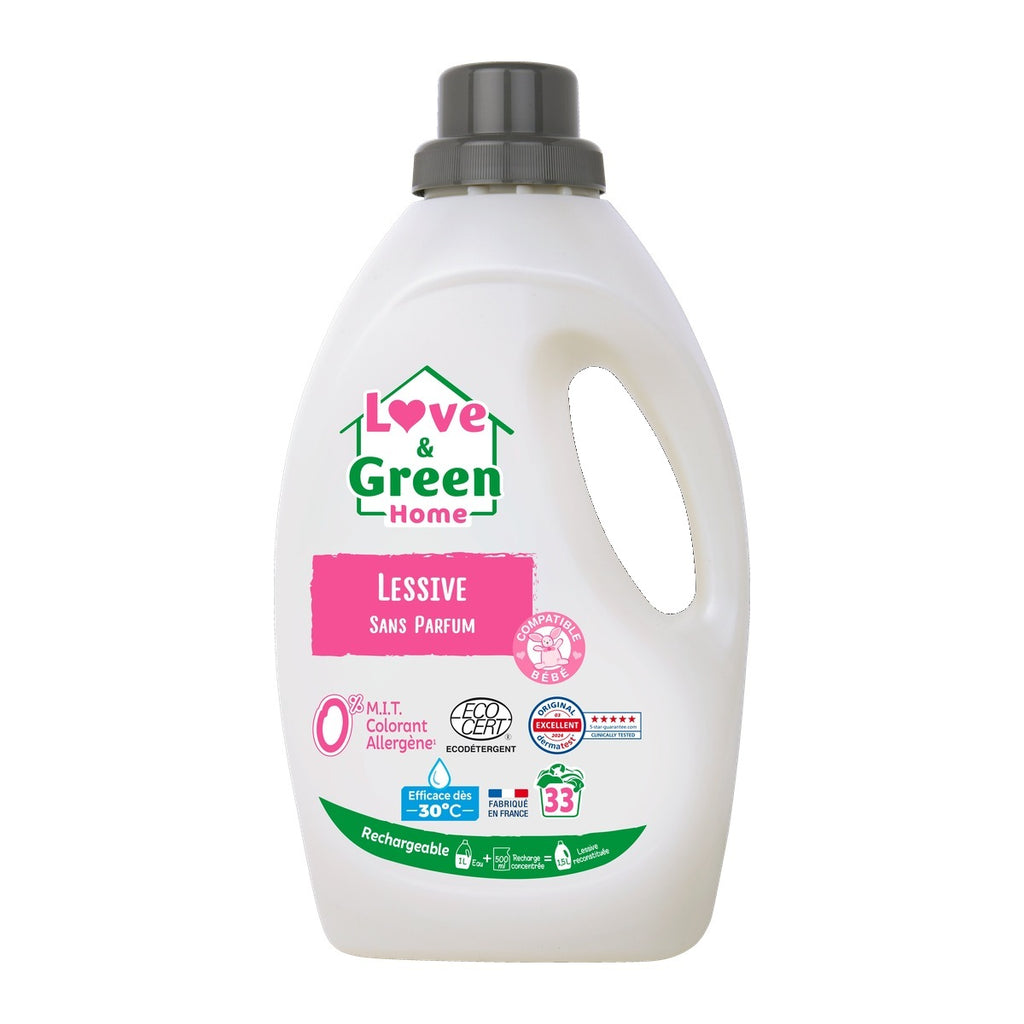 Home Detergente Recargable Y Sin Perfume Hipoalergénico - 1,5L
