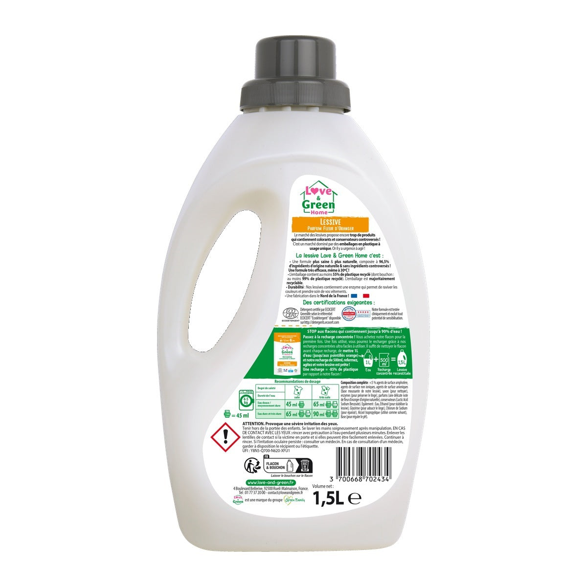 Home Detergente Recargable Perfumado Flor De Azahar - 1,5L