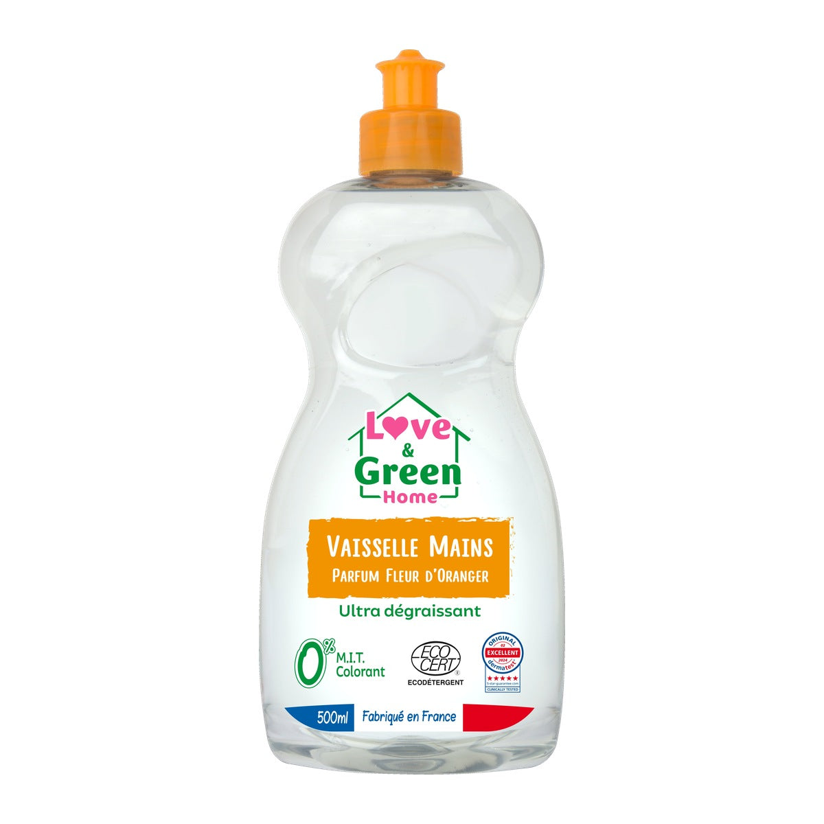 Home Washing-Up Liquid, Ultra-Degreasing Orange Blossom Scented - 500ml