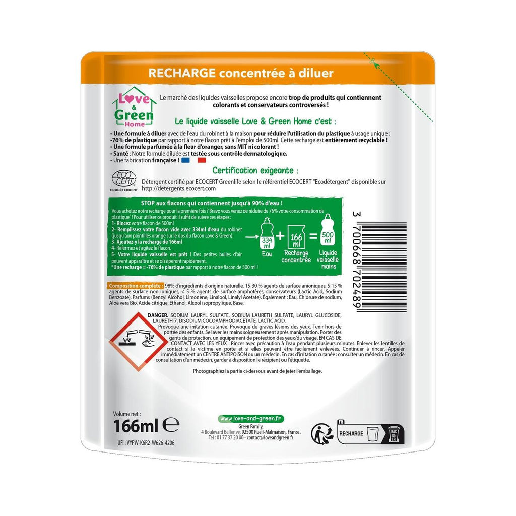 Home Ricarica concentrata liquido per piatti profumato - 166 ml