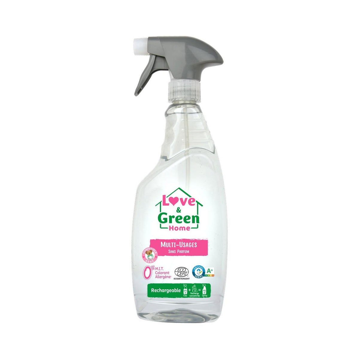 Spray Casa Multiuso Ricaricabile E Senza Profumo Ipoallergenico - 750Ml