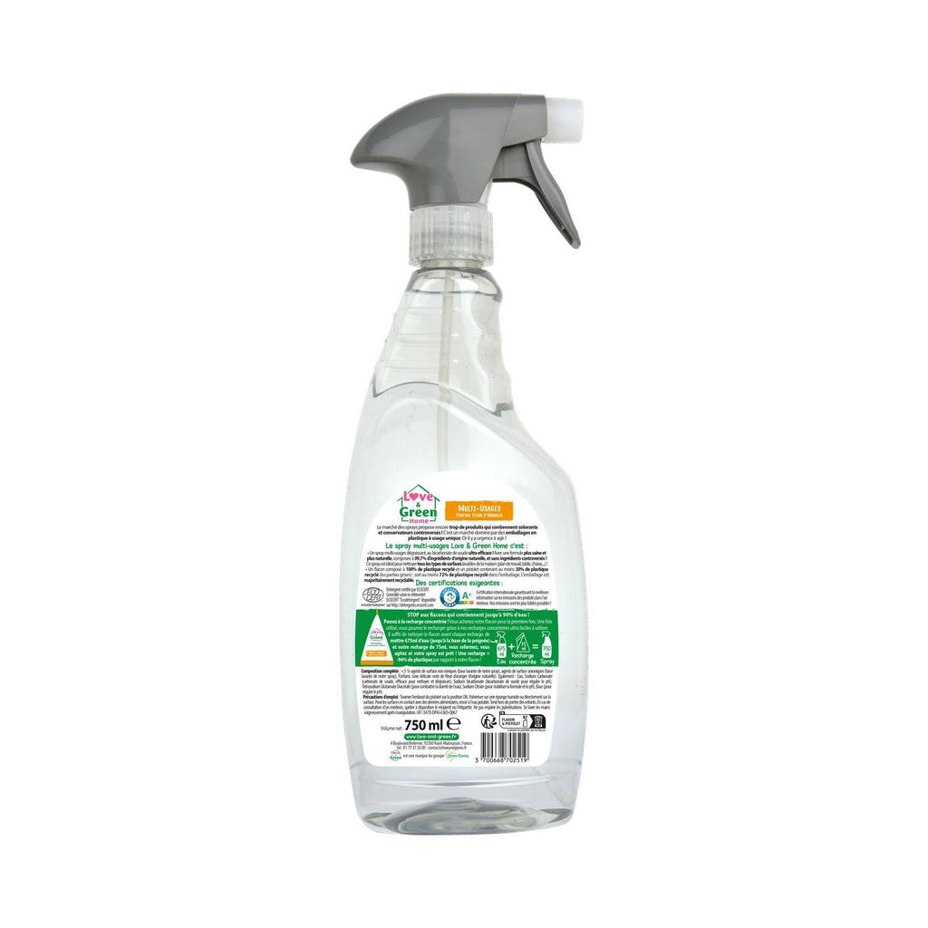 Spray per la casa multiuso ricaricabile profumato al fiore d'arancio - 750 ml