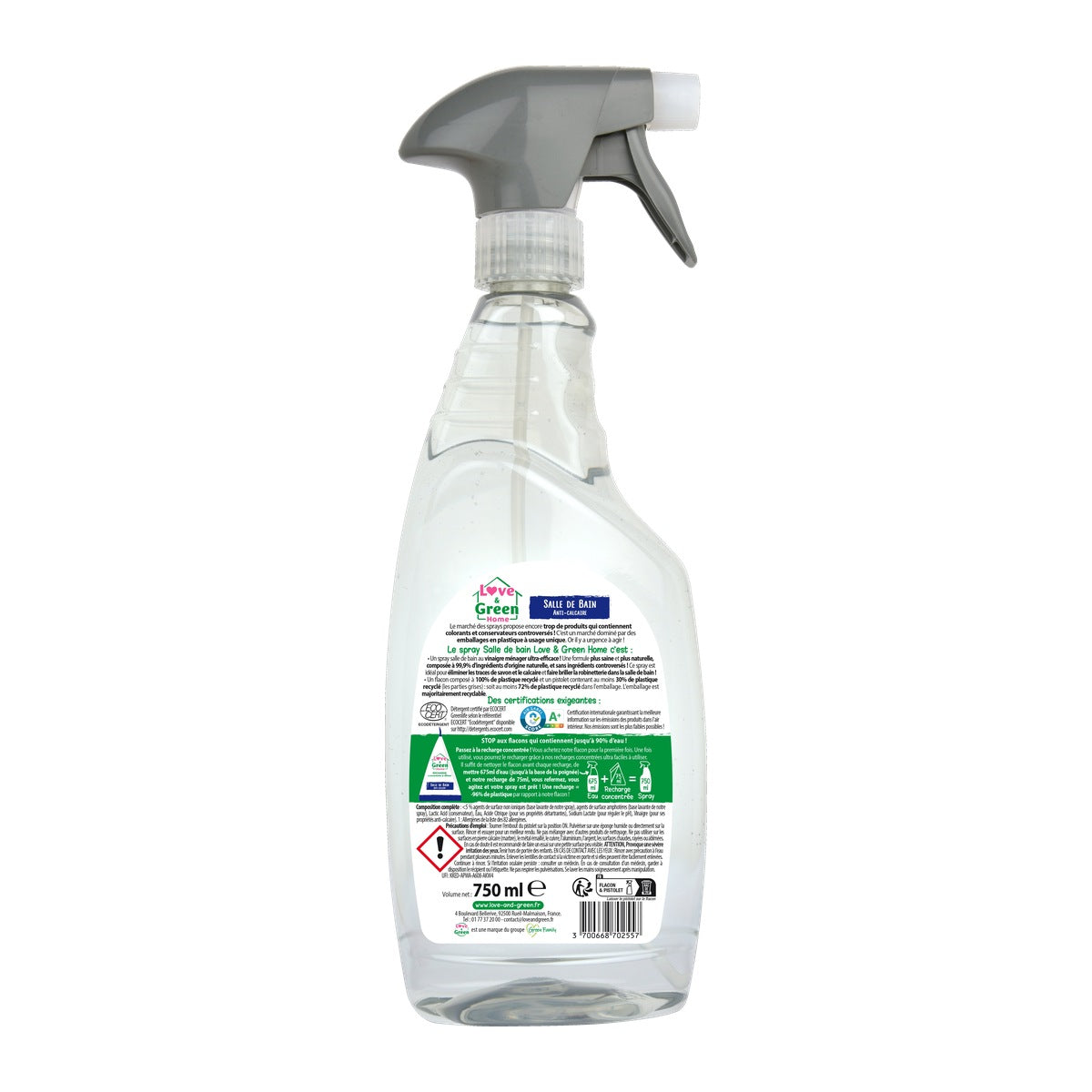 Home Spray Salle De Bain Rechargeable - 750Ml