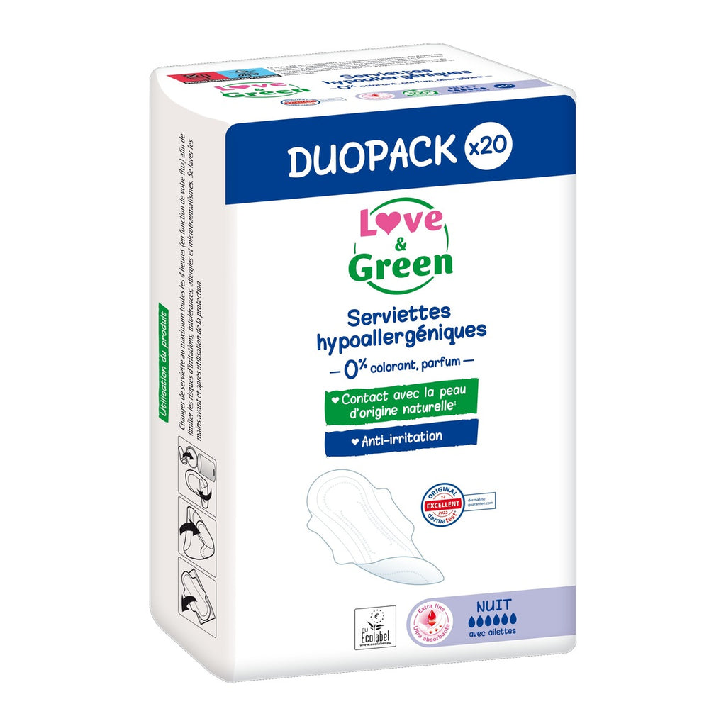 Duopacks Compresas Hipoalergénicas "Noche" X 20 Novedad