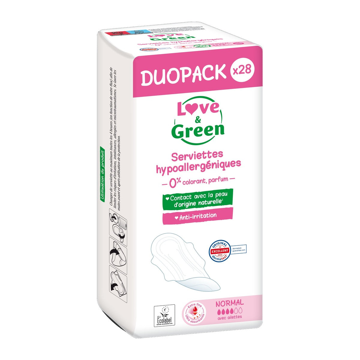 Duopacks Serviettes Hypollergéniques "Normal" X 28 Nouveaute