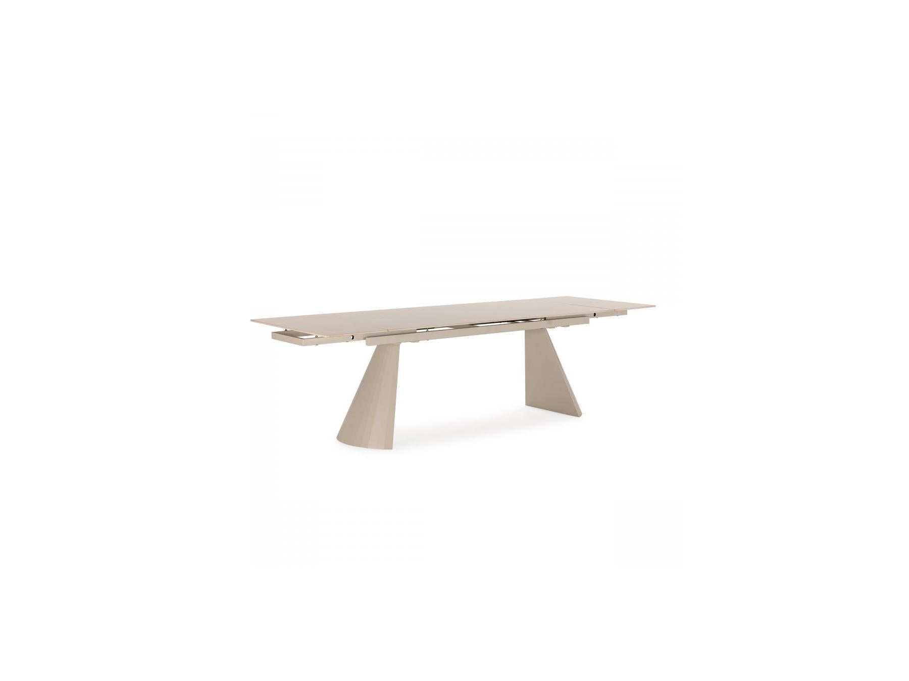 Mesa De Comedor Extensible - Romeo - Tablero De Piedra Efecto Travertino