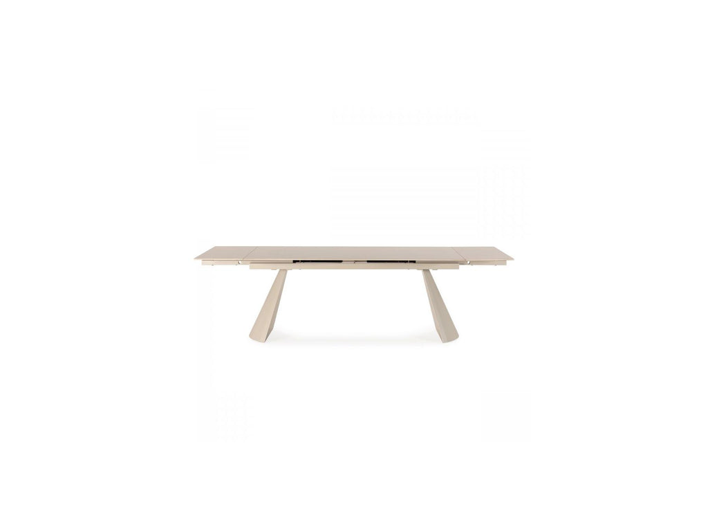 Mesa De Comedor Extensible - Romeo - Tablero De Piedra Efecto Travertino