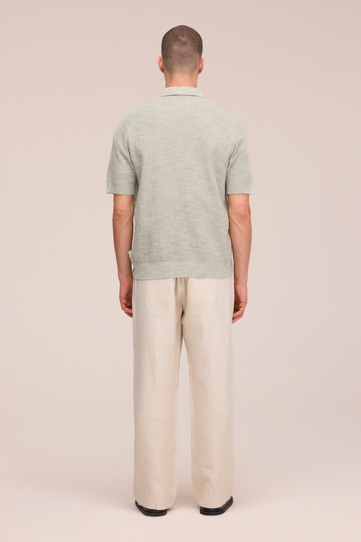 Maille Nolan Polo Cardigan - Sage Mouline