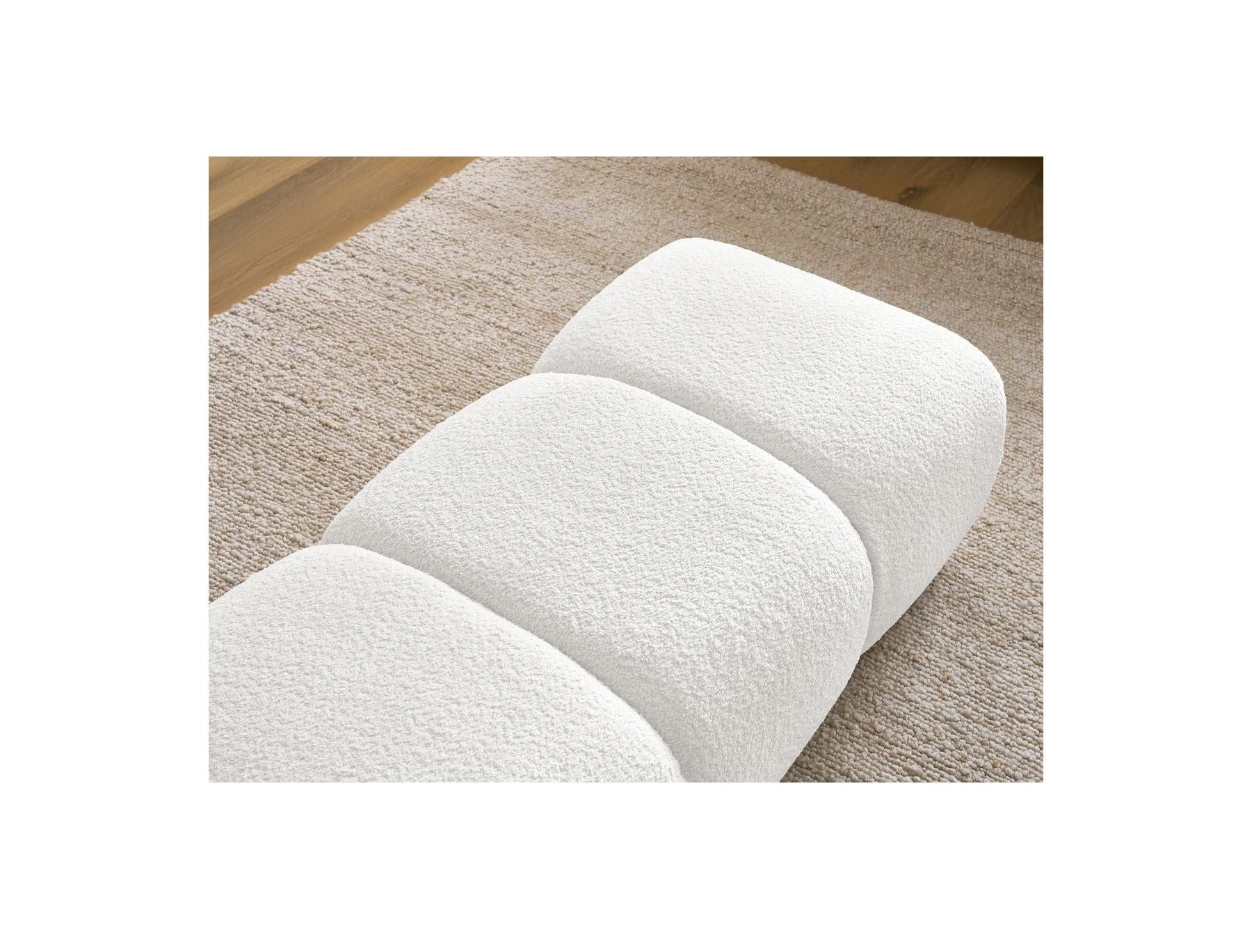 Pamira - Pouffe - Bouclé Fabric
