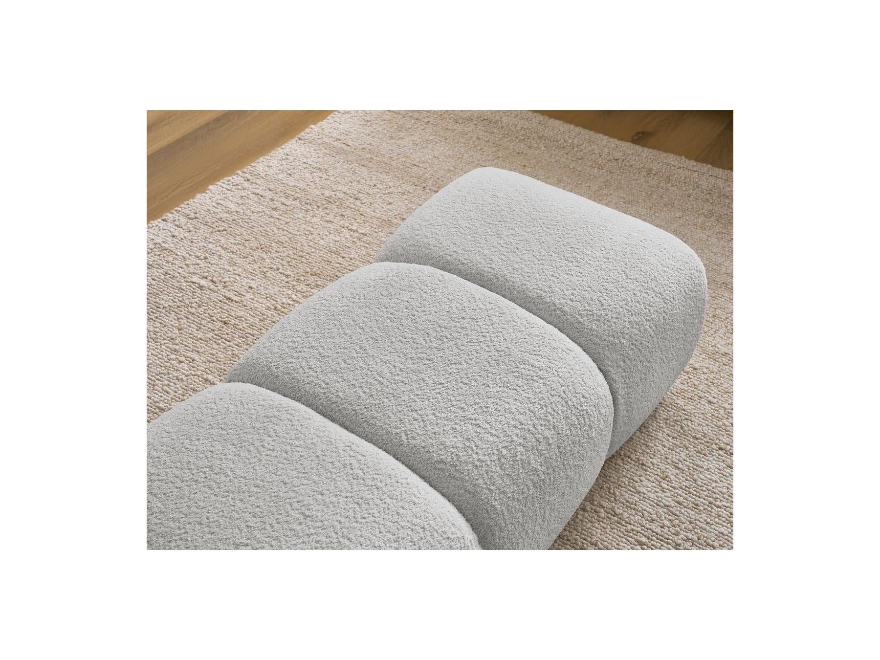 Pamira - Pouffe - Bouclé Fabric