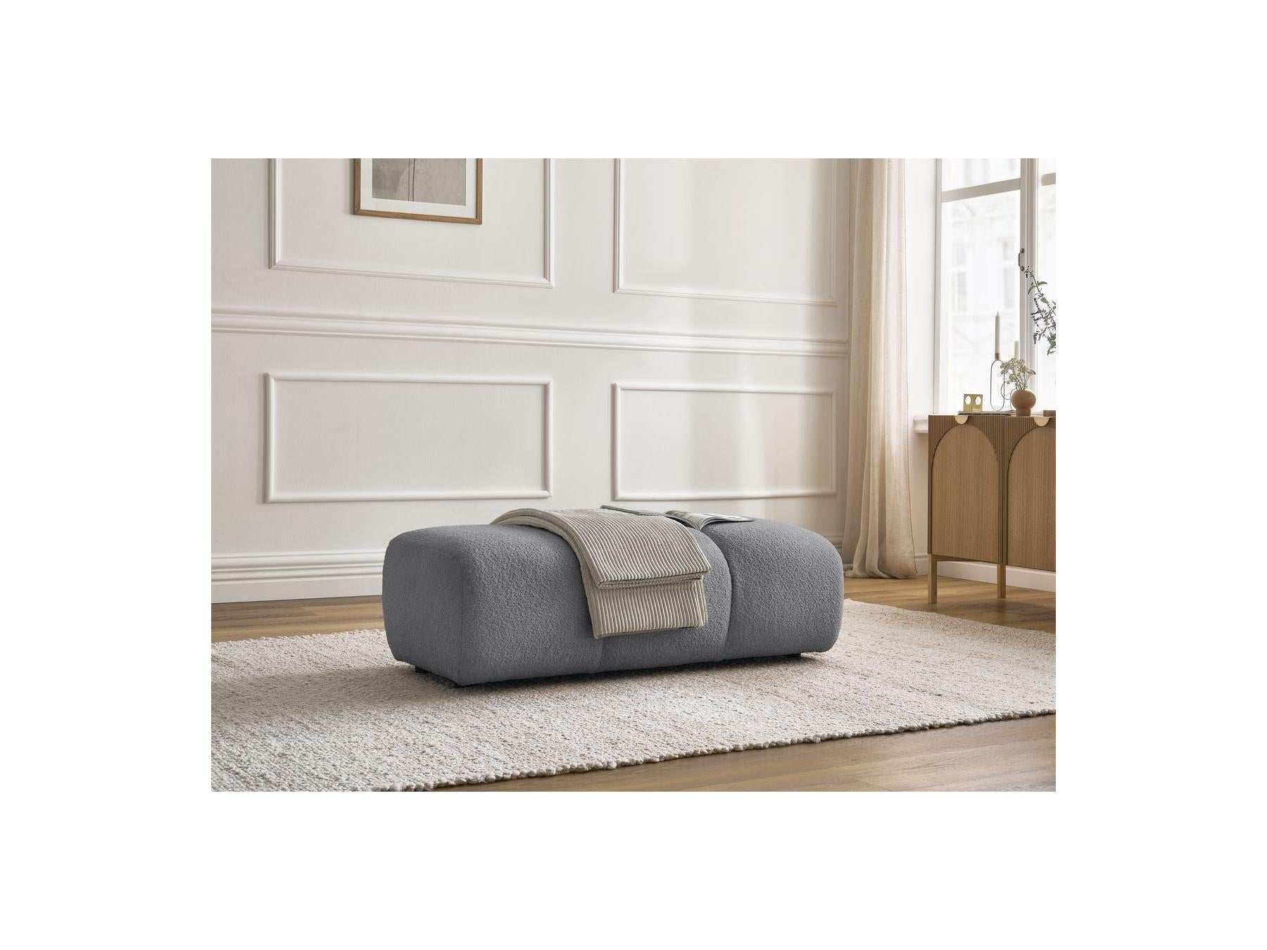 Pamira - Pouffe - Bouclé Fabric