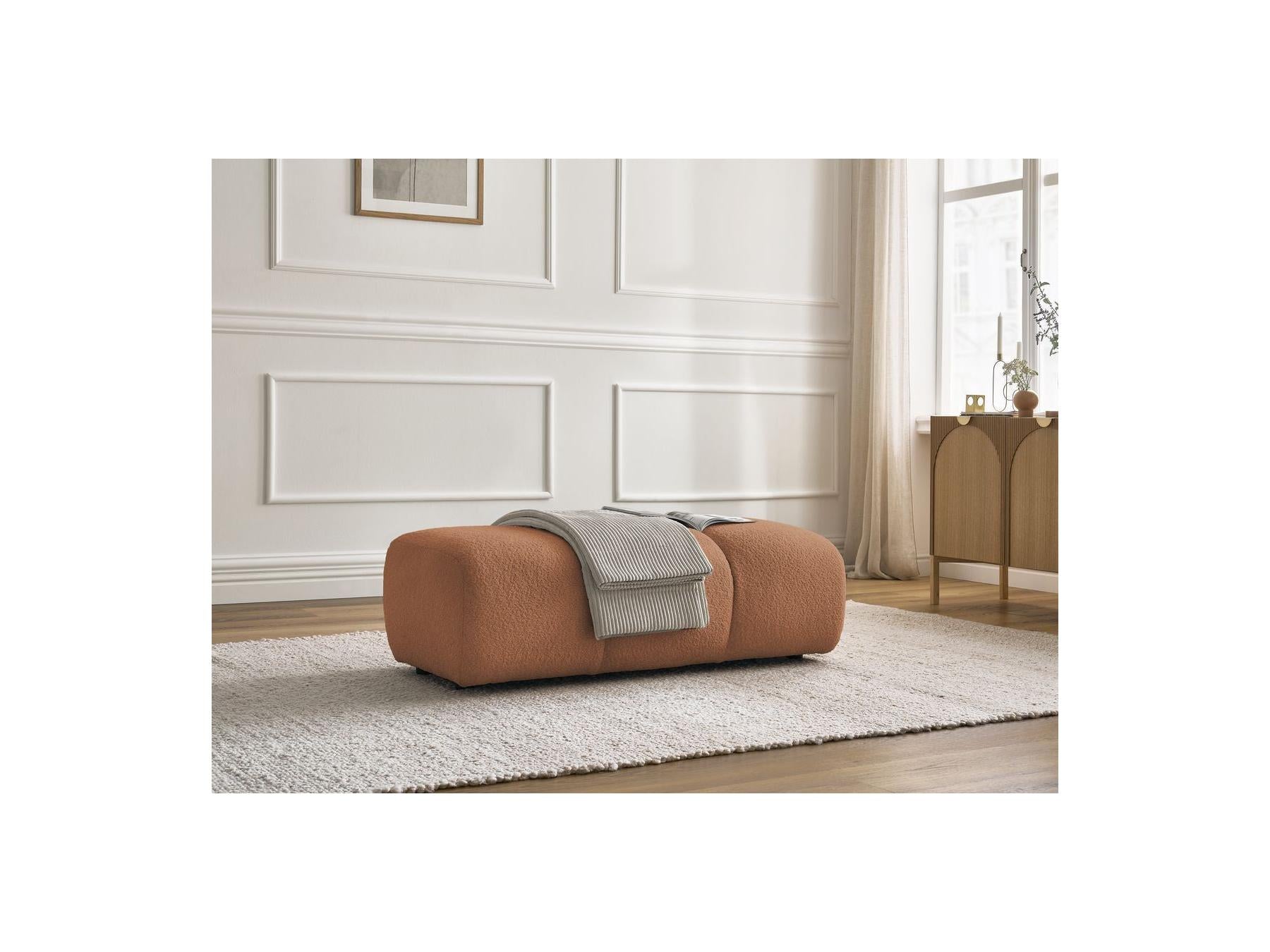 Pamira - Pouffe - Bouclé Fabric