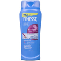 Finesse Self Adjusting Moisturizing Hair 2-In-1 Shampoo And Conditioner, 13 Oz