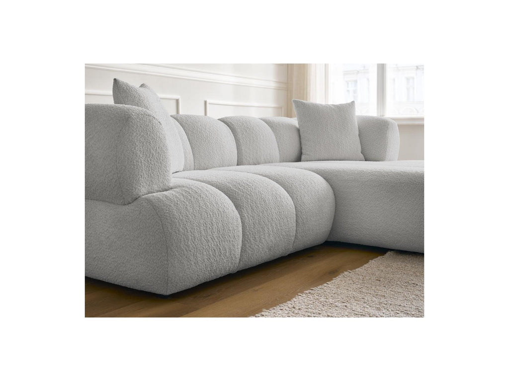 Pamira - Sofá esquinero fijo - Tejido bouclé - Ángulo derecho