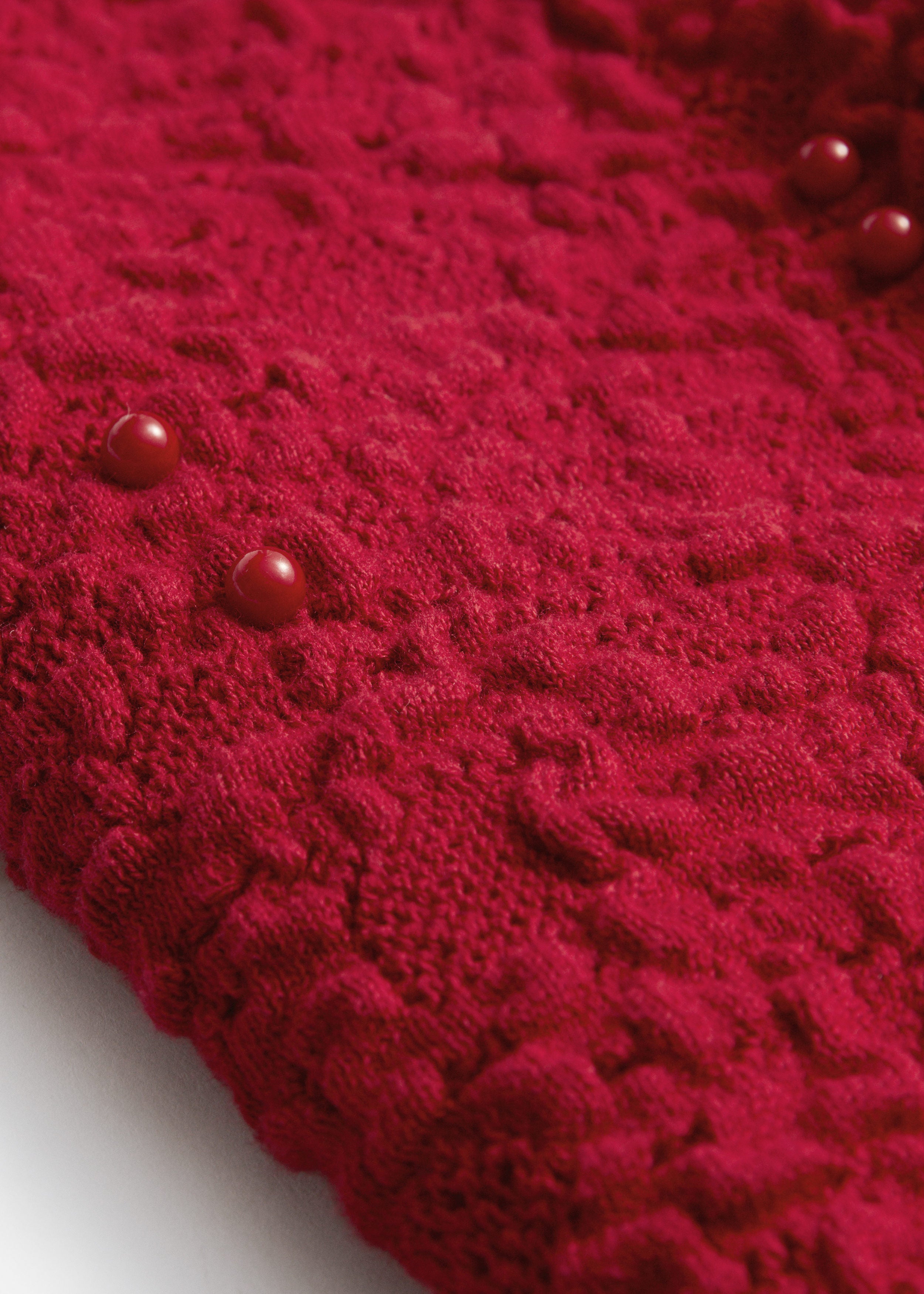 Jumper Pa Waffle Sweater - Red - Women