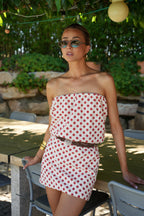 Robe Bustier Charlize - Rouge/Crème