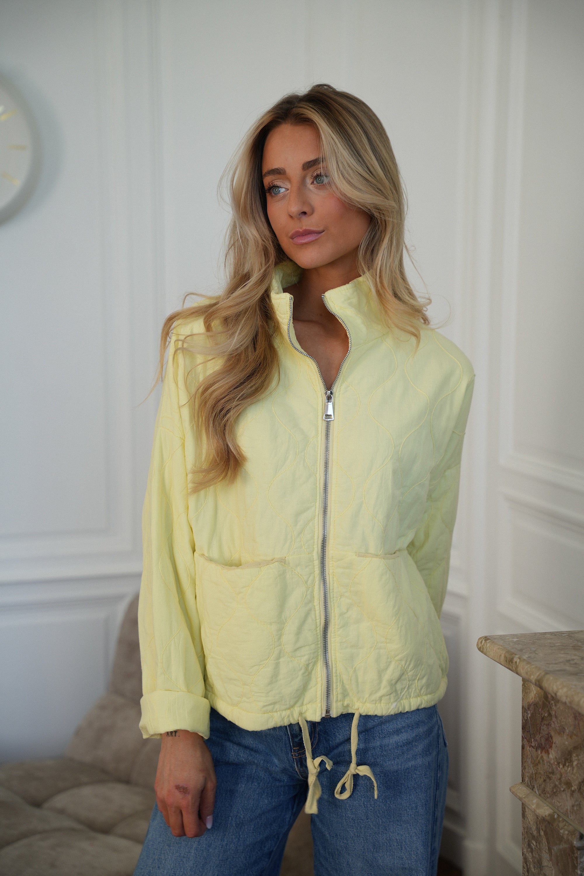 Chaqueta con cremallera Tressia - Amarillo