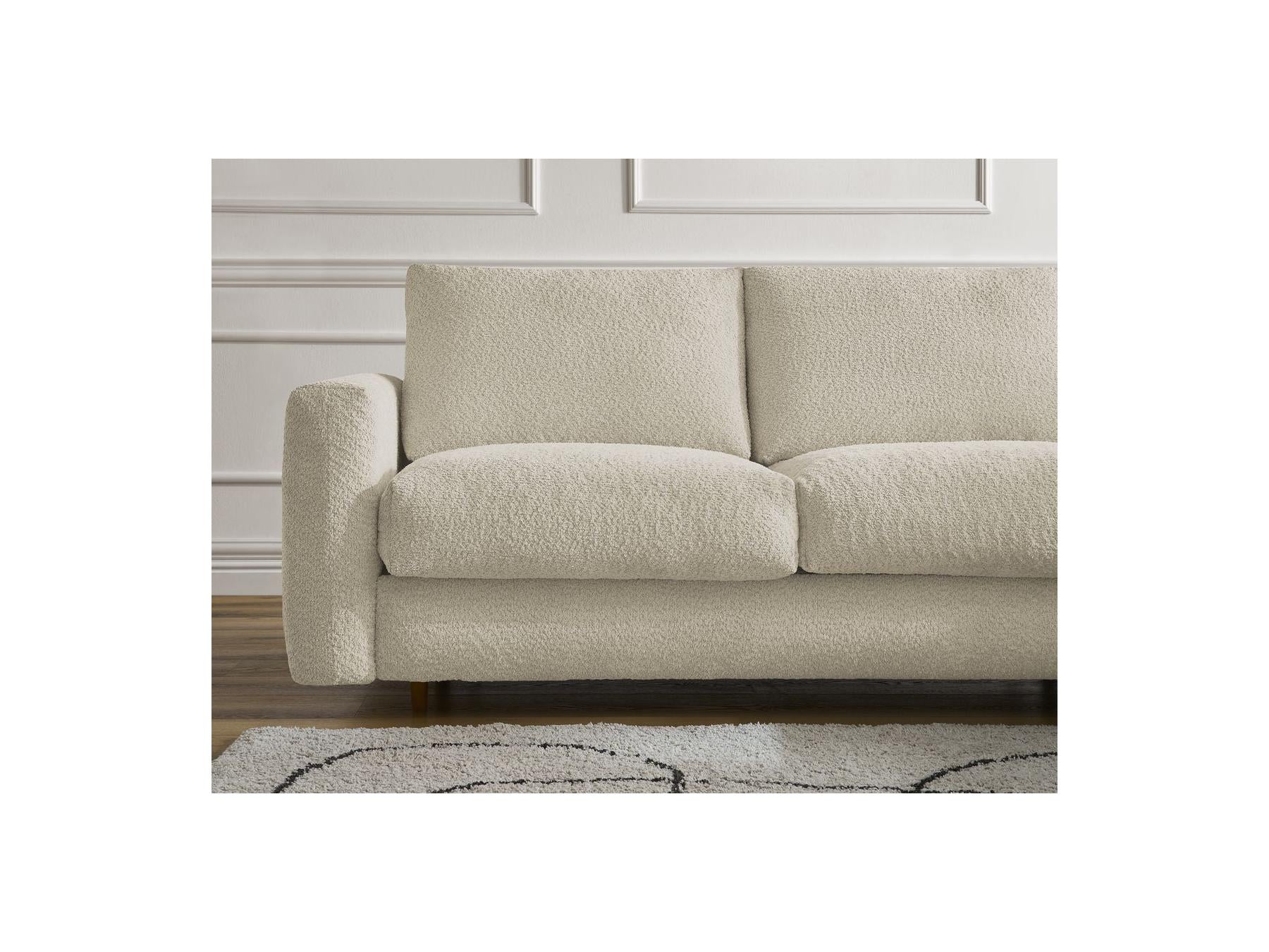 Cocoone - Canapé Droit Convertible Nouveau Ouverture Express - Tissu Bouclette
