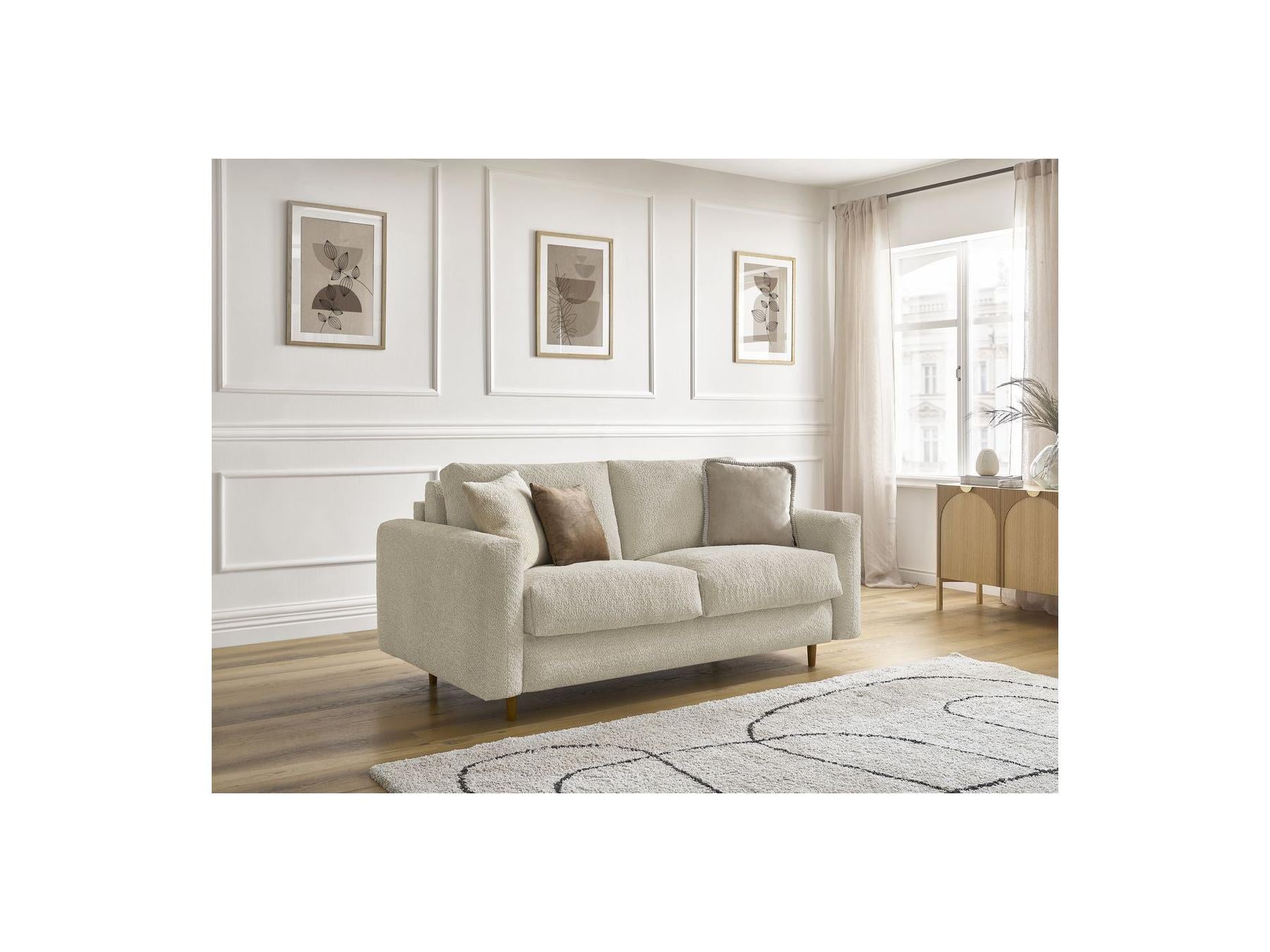 Cocoone - Canapé Droit Convertible Nouveau Ouverture Express - Tissu Bouclette