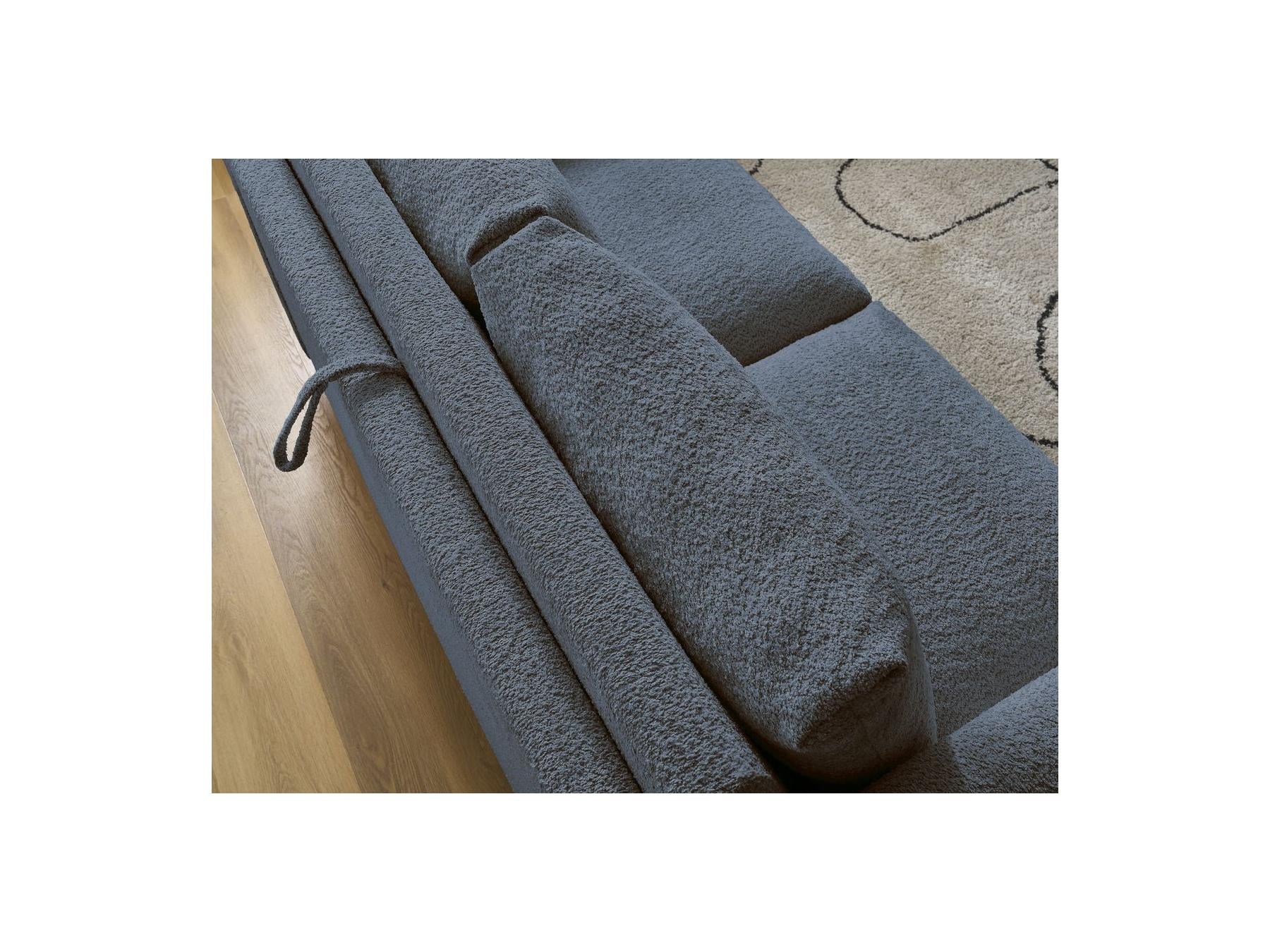 Cocoone - Canapé Droit Convertible Nouveau Ouverture Express - Tissu Bouclette