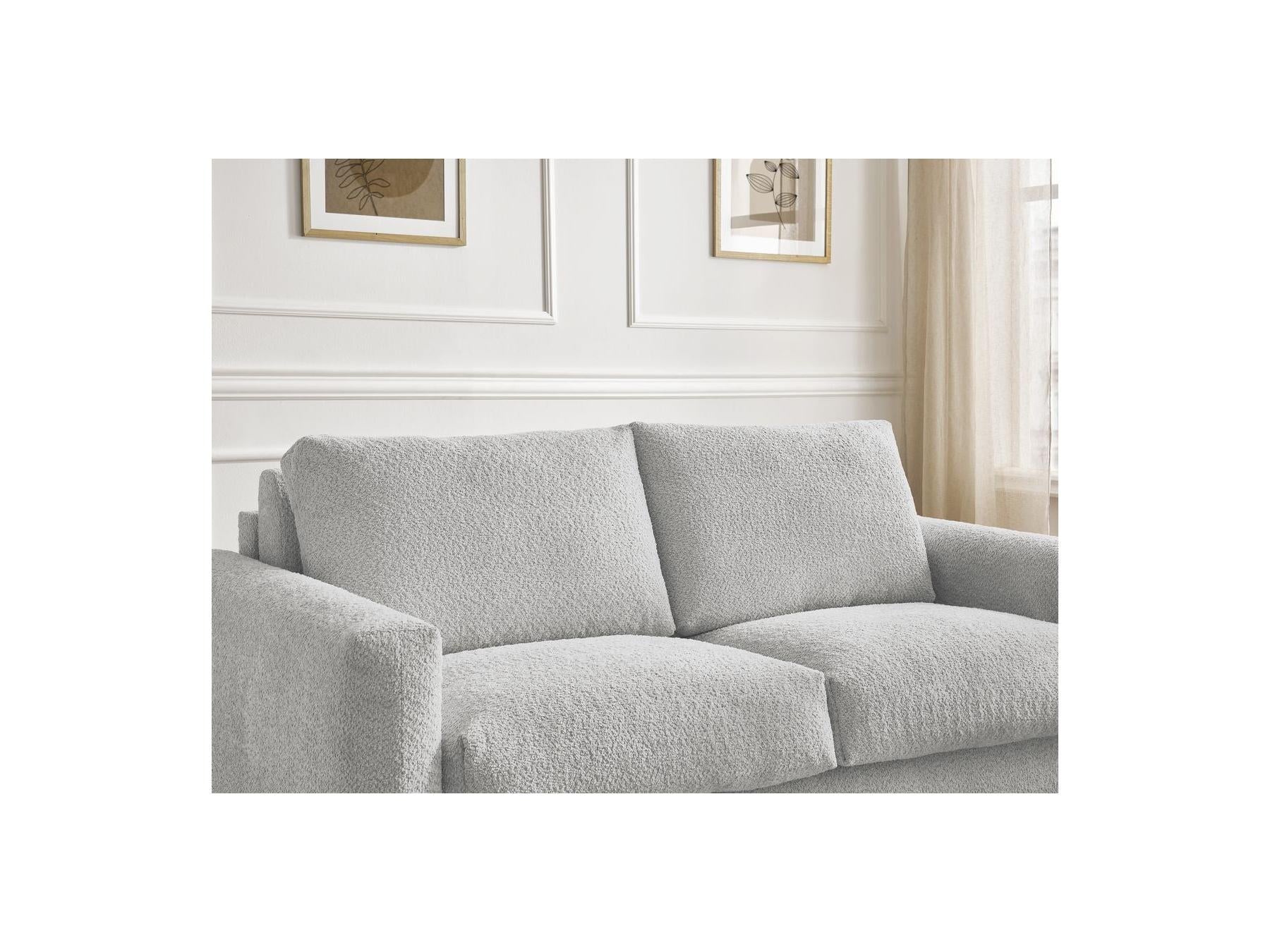 Cocoone - Canapé Droit Convertible Nouveau Ouverture Express - Tissu Bouclette