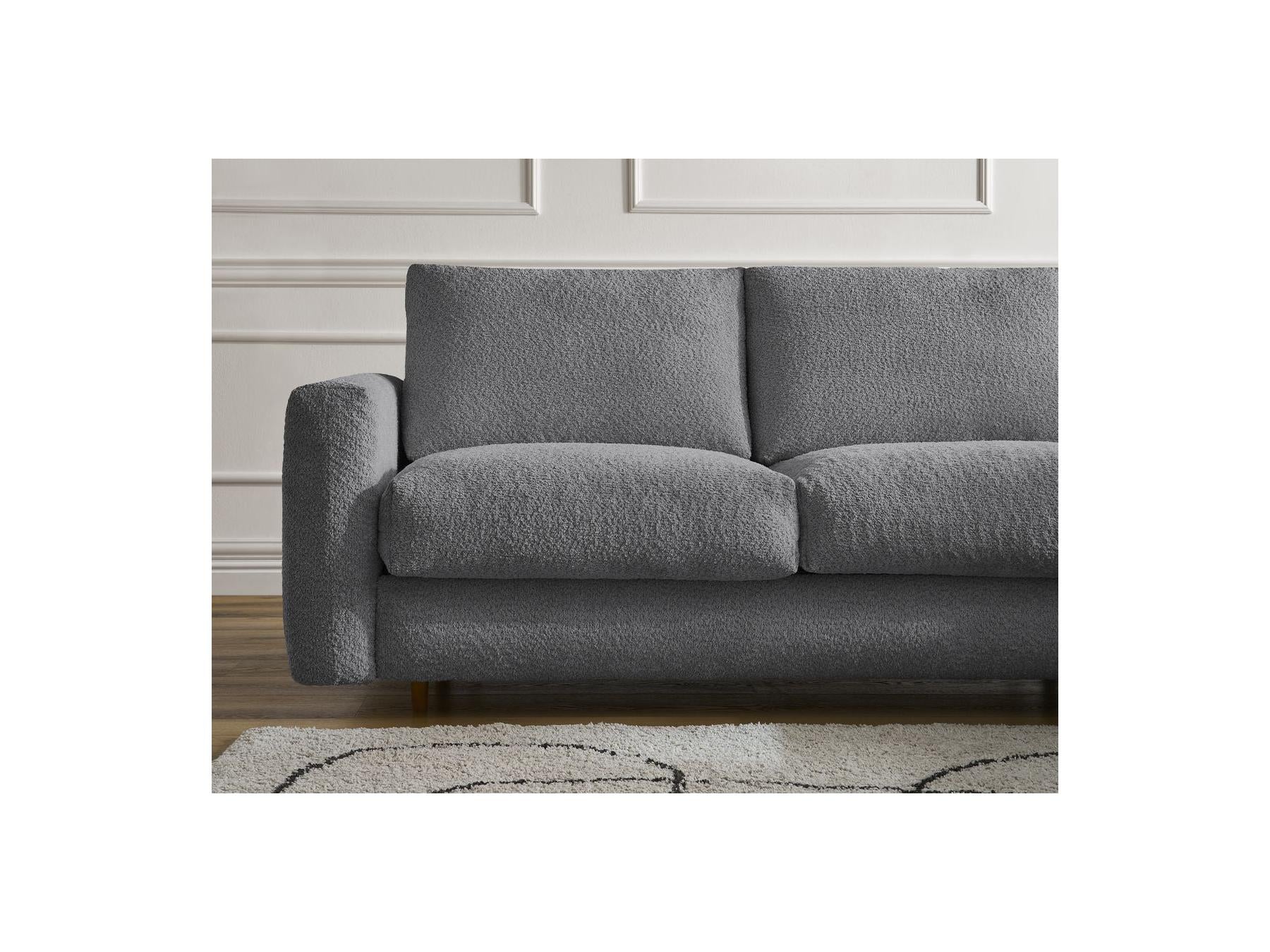 Cocoone - Canapé Droit Convertible Nouveau Ouverture Express - Tissu Bouclette