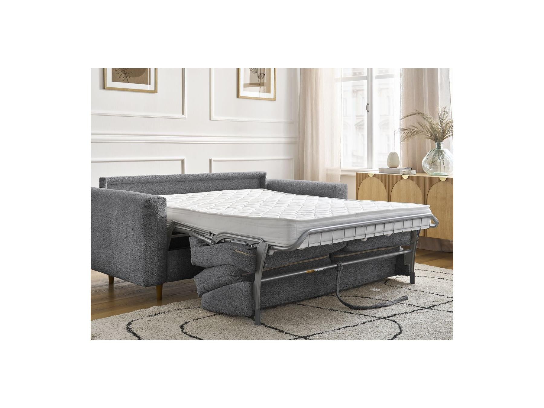 Cocoone - Canapé Droit Convertible Nouveau Ouverture Express - Tissu Bouclette