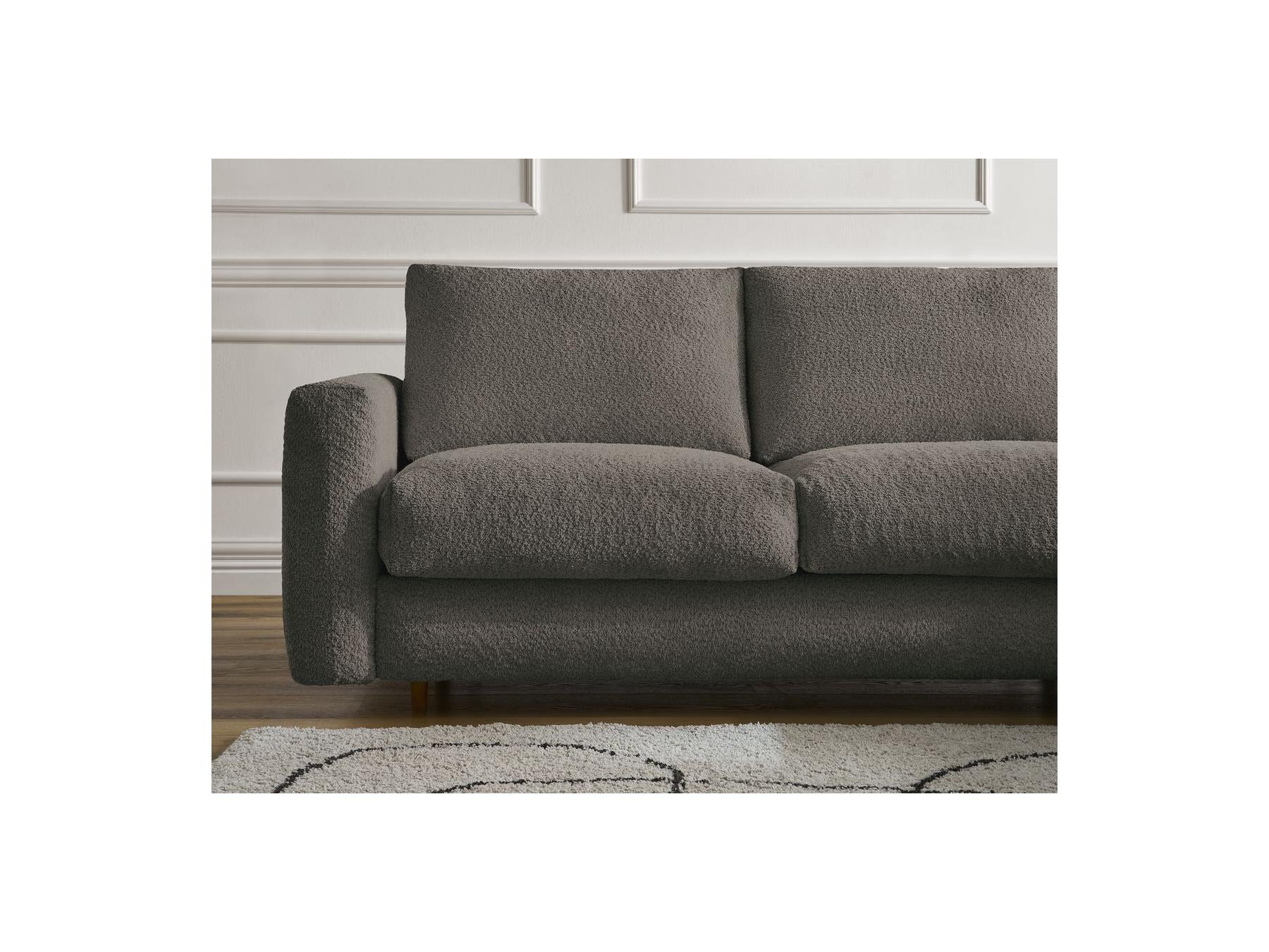 Cocoone - Canapé Droit Convertible Nouveau Ouverture Express - Tissu Bouclette