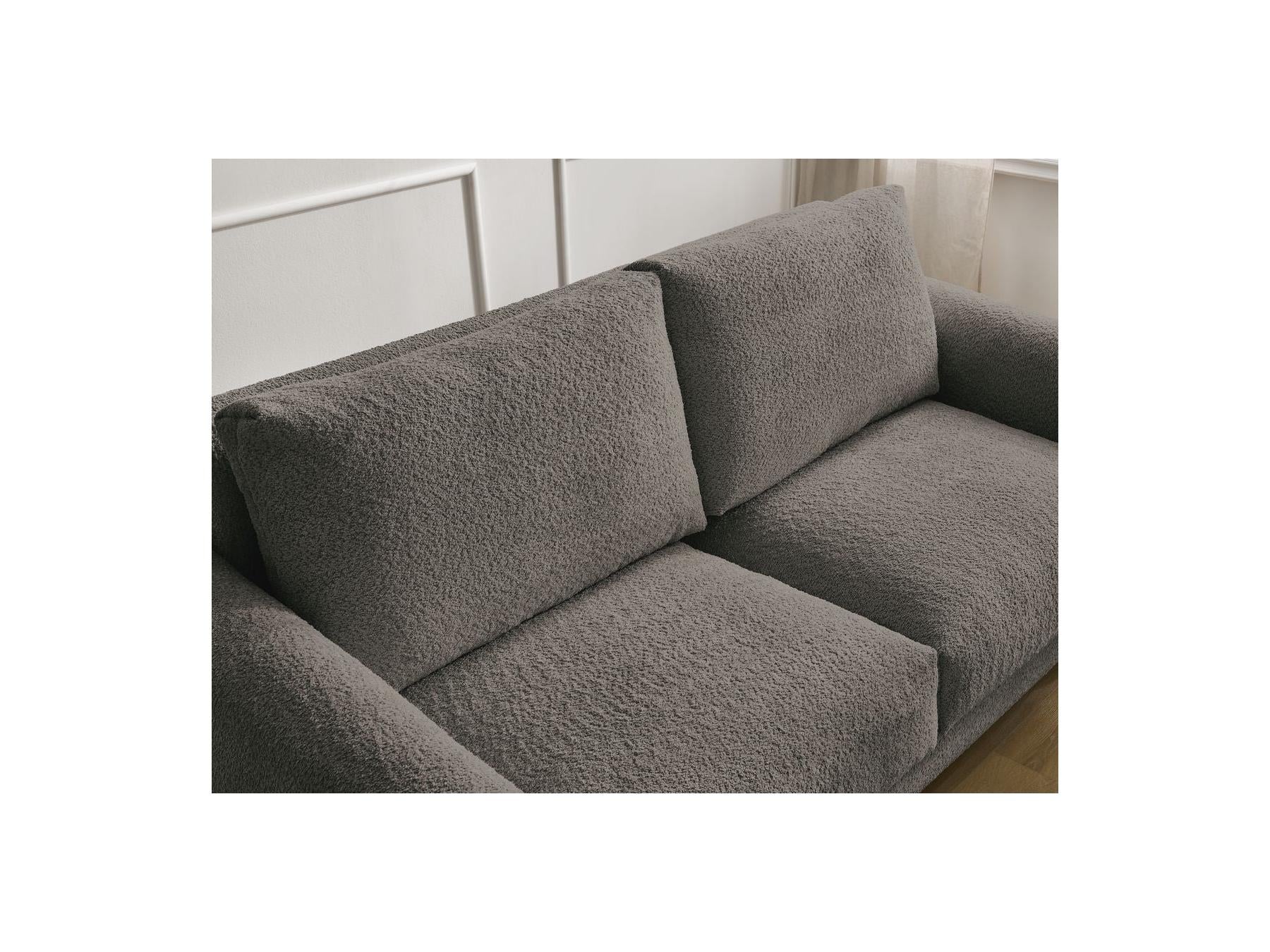 Cocoone - Canapé Droit Convertible Nouveau Ouverture Express - Tissu Bouclette