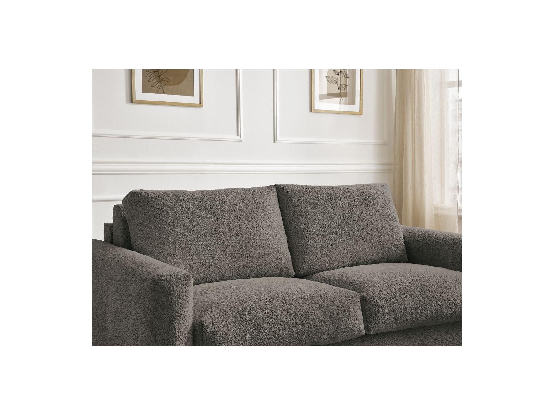 Cocoone - Canapé Droit Convertible Nouveau Ouverture Express - Tissu Bouclette