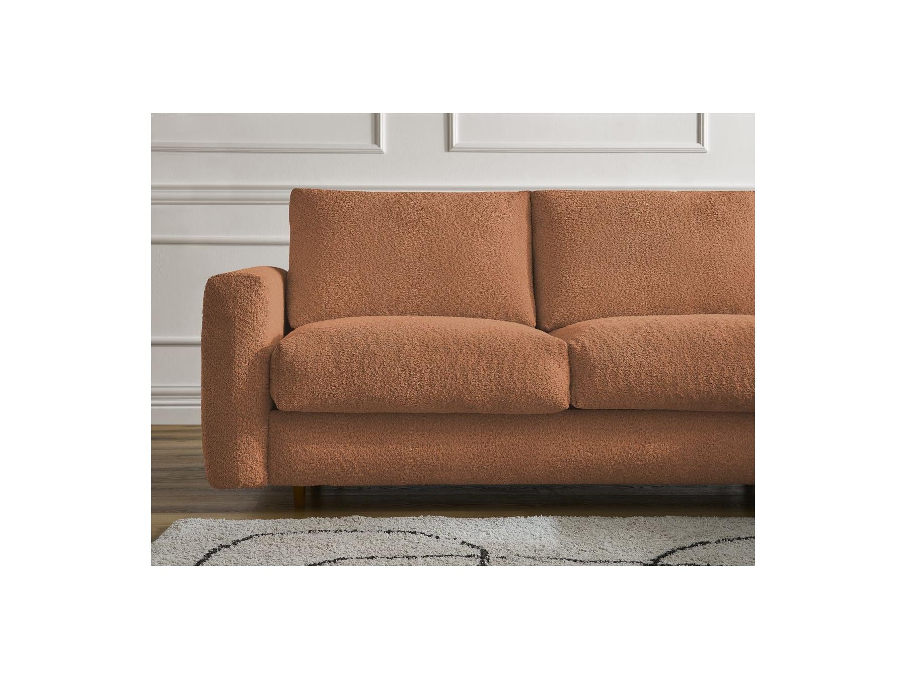 Cocoone - Canapé Droit Convertible Nouveau Ouverture Express - Tissu Bouclette