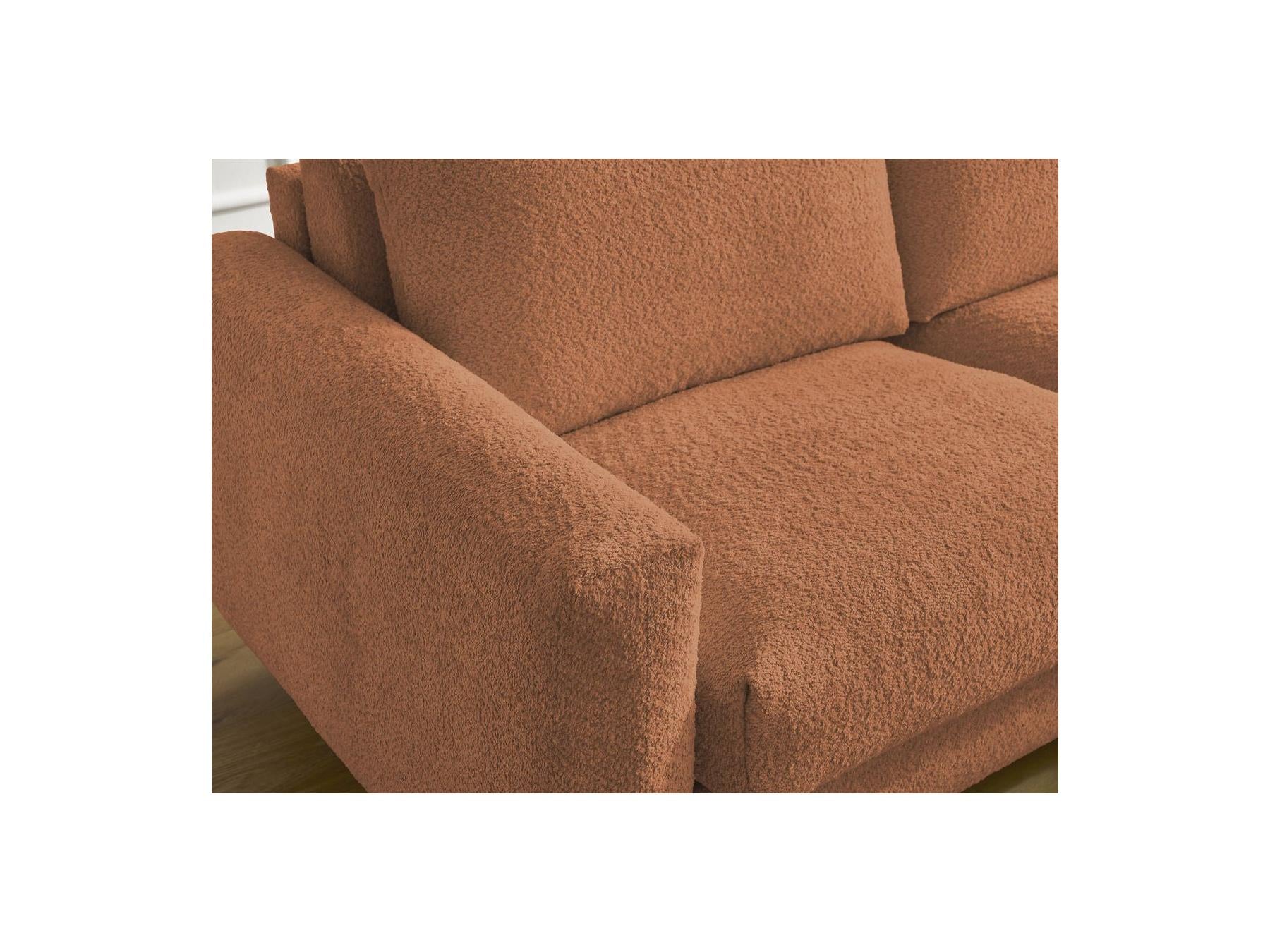 Cocoone - Canapé Droit Convertible Nouveau Ouverture Express - Tissu Bouclette