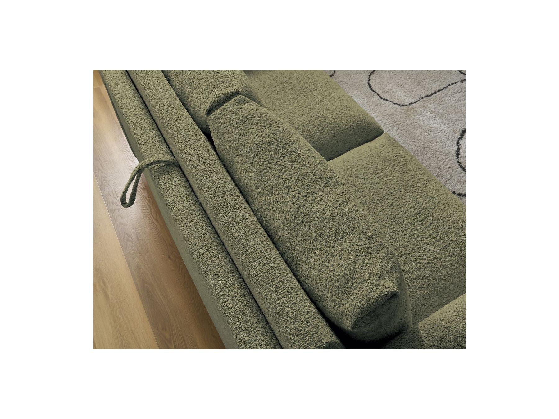 Cocoone - Canapé Droit Convertible Nouveau Ouverture Express - Tissu Bouclette