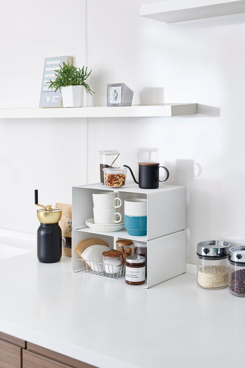 Stackable Kitchen Rack - Tower - White