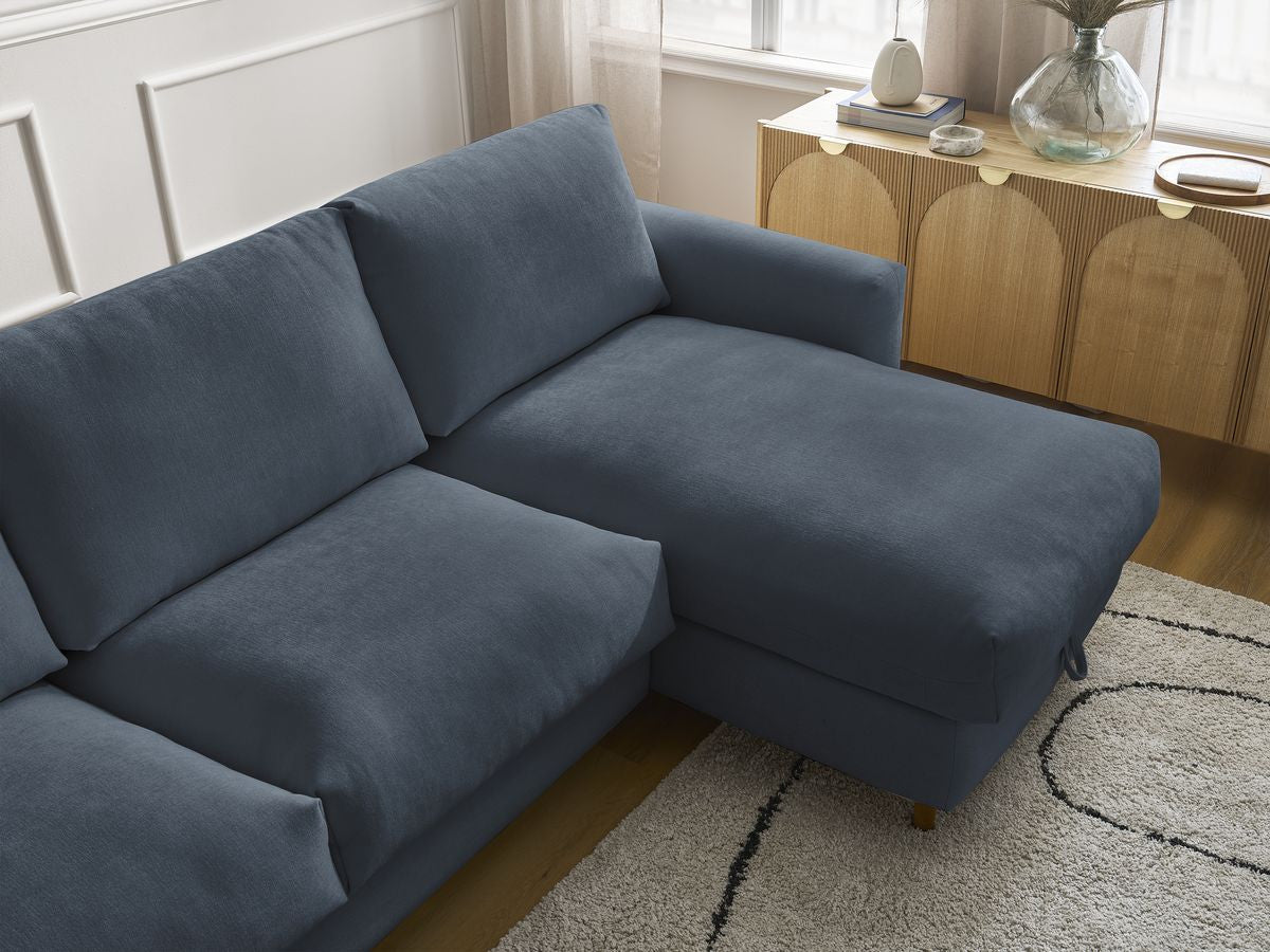 Cocoone - Sofá esquinero reversible convertible nuevo con apertura rápida - Tejido liso